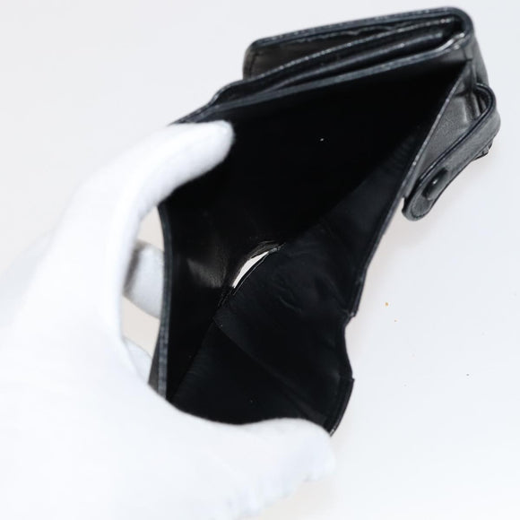 CHANEL Key Case Wallet Caviar Skin Black Pink CC Auth bs21518