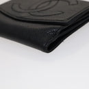 CHANEL Key Case Wallet Caviar Skin Black Pink CC Auth bs21518-7