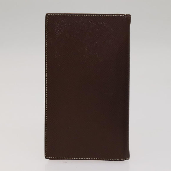 HERMES Day Planner Cover Leather 3Set Black Brown gray Auth bs21520