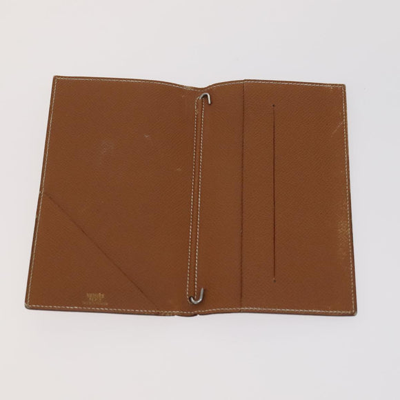 HERMES Day Planner Cover Leather 3Set Black Brown gray Auth bs21520