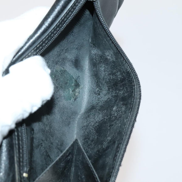 HERMES Day Planner Cover Leather 3Set Black Brown gray Auth bs21520