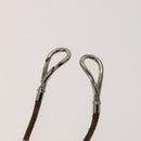 HERMES Bracelet Necklace Leather 2Set Beige Auth bs21522-5