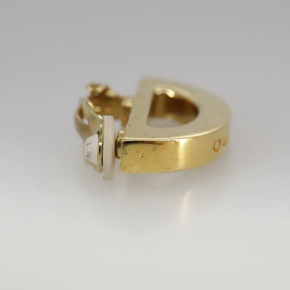 CELINE Earring metal Gold Auth bs21524