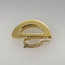 CELINE Earring metal Gold Auth bs21524-6