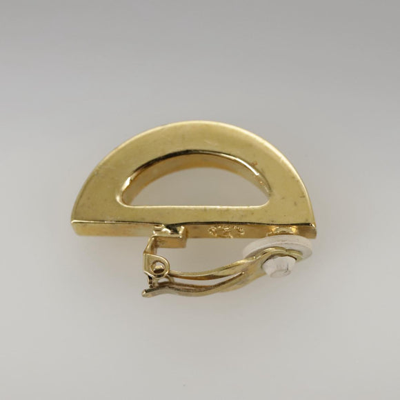 CELINE Earring metal Gold Auth bs21524