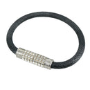 LOUIS VUITTON Damier Graphite Bra Rubbed Digit Bracelet M6629E LV Auth bs21528-1