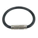 LOUIS VUITTON Damier Graphite Bra Rubbed Digit Bracelet M6629E LV Auth bs21528-2