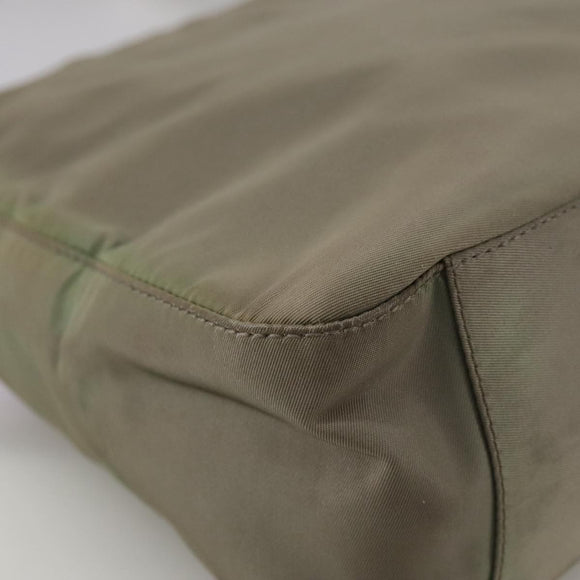 PRADA Shoulder Bag Nylon Khaki Auth bs21541