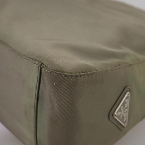 PRADA Shoulder Bag Nylon Khaki Auth bs21541