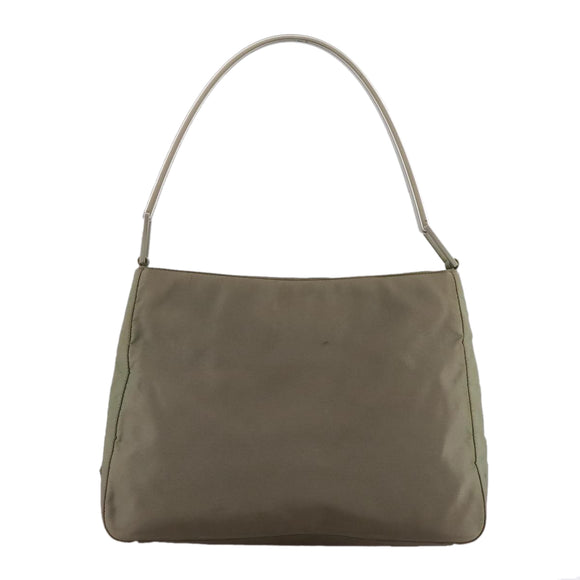 PRADA Shoulder Bag Nylon Khaki Auth bs21541