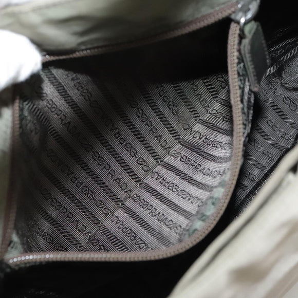 PRADA Shoulder Bag Nylon Khaki Auth bs21541