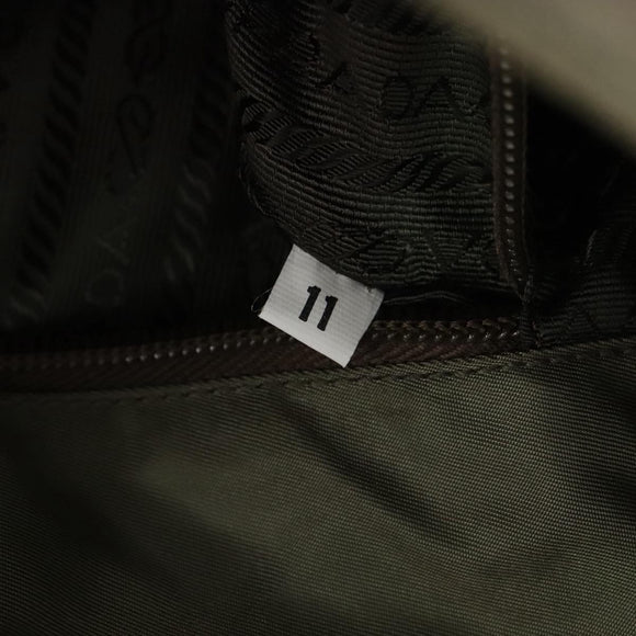 PRADA Shoulder Bag Nylon Khaki Auth bs21541