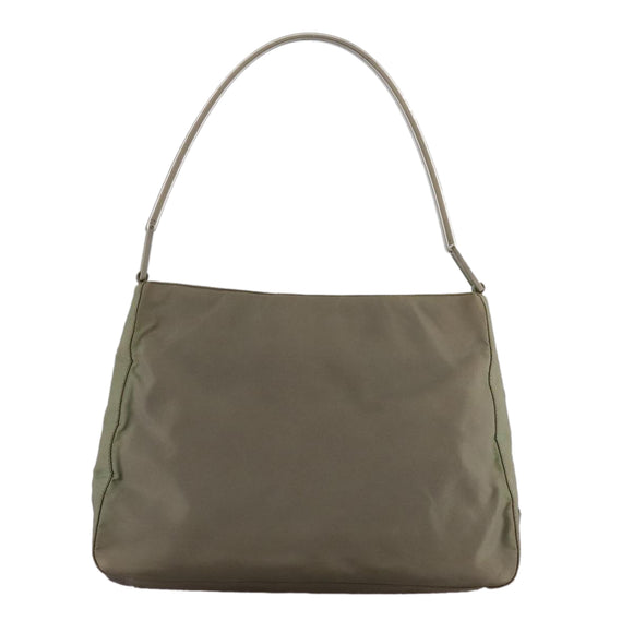PRADA Shoulder Bag Nylon Khaki Auth bs21541