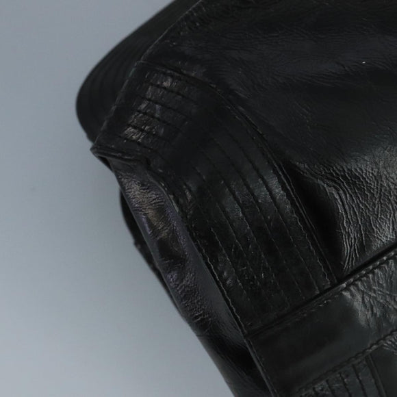 BALLY Hand Bag Patent leather Black Auth bs21553