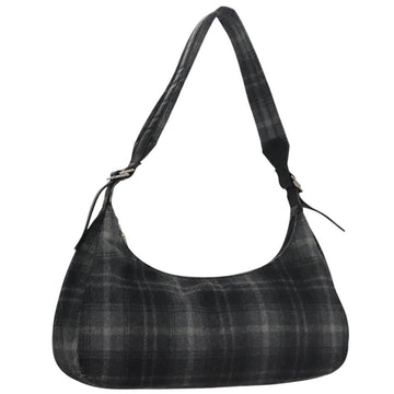 Salvatore Ferragamo Shoulder Bag Wool Gray Auth bs21555