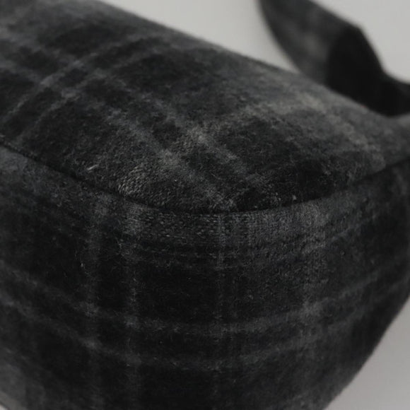 Salvatore Ferragamo Shoulder Bag Wool Gray Auth bs21555