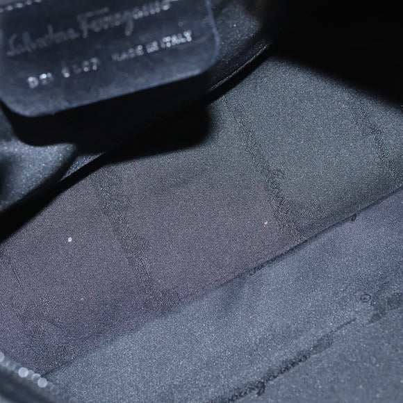 Salvatore Ferragamo Shoulder Bag Wool Gray Auth bs21555