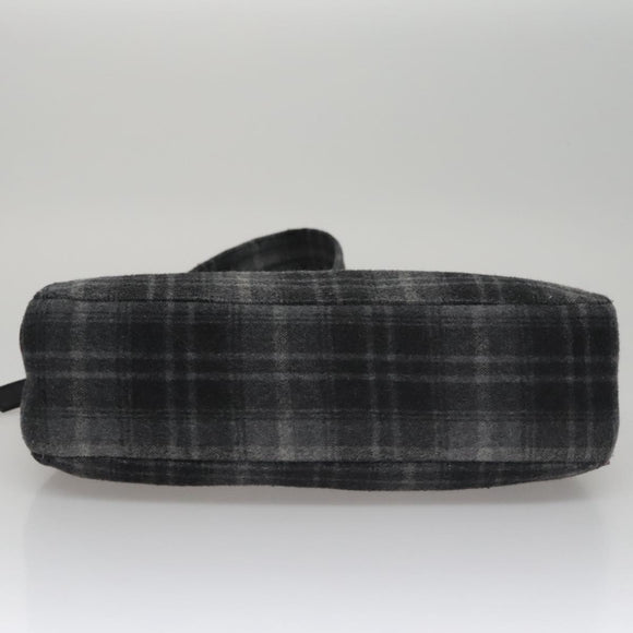 Salvatore Ferragamo Shoulder Bag Wool Gray Auth bs21555