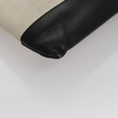 BALENCIAGA Clutch Bag Canvas Black White 420407 Auth bs21562-15