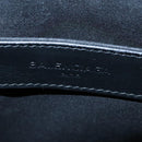 BALENCIAGA Clutch Bag Canvas Black White 420407 Auth bs21562-10