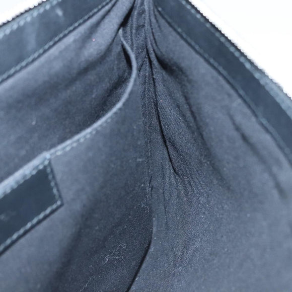 BALENCIAGA Clutch Bag Canvas Black White 420407 Auth bs21562