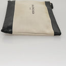 BALENCIAGA Clutch Bag Canvas Black White 420407 Auth bs21562-3