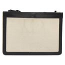 BALENCIAGA Shoulder Bag Canvas Leather White Black 339937 Auth bs21563-2