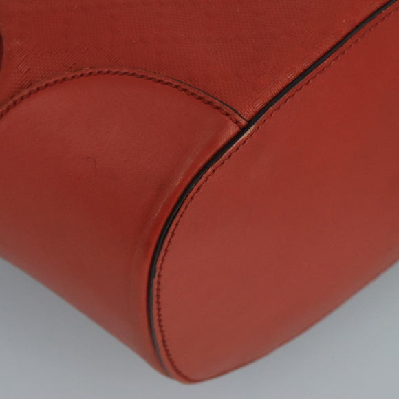 GUCCI Diamante Shoulder Bag Leather Orange Gold 354229 Auth bs21569