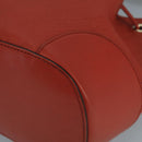 GUCCI Diamante Shoulder Bag Leather Orange Gold 354229 Auth bs21569-12