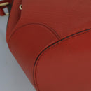 GUCCI Diamante Shoulder Bag Leather Orange Gold 354229 Auth bs21569-13