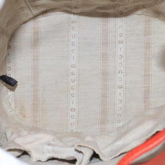 GUCCI Diamante Shoulder Bag Leather Orange Gold 354229 Auth bs21569