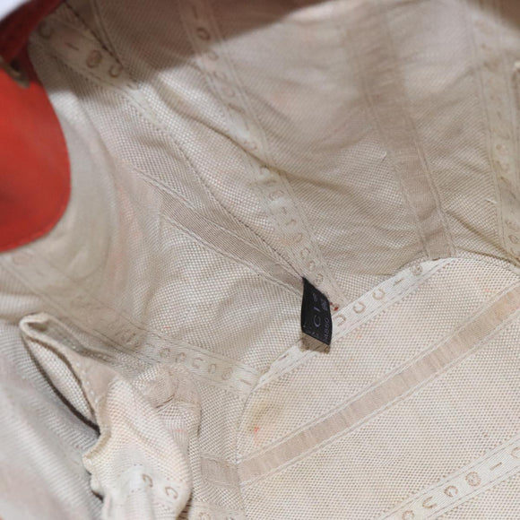 GUCCI Diamante Shoulder Bag Leather Orange Gold 354229 Auth bs21569