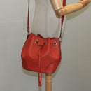 GUCCI Diamante Shoulder Bag Leather Orange Gold 354229 Auth bs21569-21