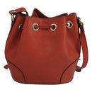 GUCCI Diamante Shoulder Bag Leather Orange Gold 354229 Auth bs21569-3