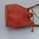 GUCCI Diamante Shoulder Bag Leather Orange Gold 354229 Auth bs21569-4