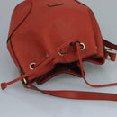 GUCCI Diamante Shoulder Bag Leather Orange Gold 354229 Auth bs21569-6