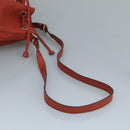 GUCCI Diamante Shoulder Bag Leather Orange Gold 354229 Auth bs21569-7