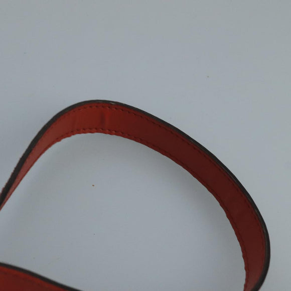 GUCCI Diamante Shoulder Bag Leather Orange Gold 354229 Auth bs21569