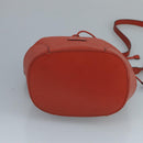 GUCCI Diamante Shoulder Bag Leather Orange Gold 354229 Auth bs21569-5