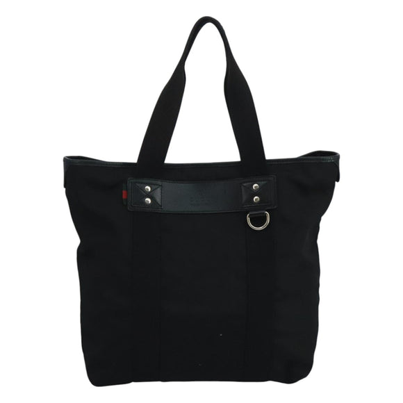 GUCCI Tote Bag Canvas Black 268175 Auth bs21570
