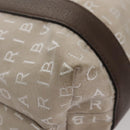 BVLGARI Tote Bag Canvas Brown Silver Auth bs21581-15