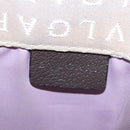 BVLGARI Tote Bag Canvas Brown Silver Auth bs21581-18