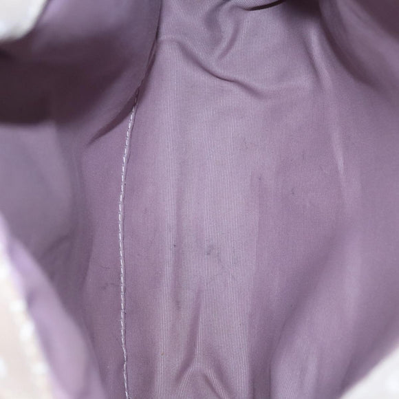 BVLGARI Tote Bag Canvas Brown Silver Auth bs21581