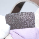 BVLGARI Tote Bag Canvas Brown Silver Auth bs21581-12