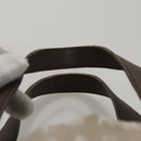 BVLGARI Tote Bag Canvas Brown Silver Auth bs21581-8