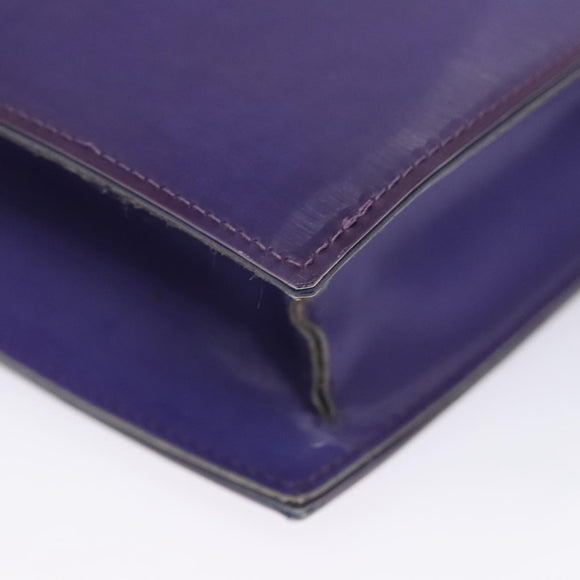 CHANEL Hologram Chain Shoulder Bag Vinyl Purple CC Auth bs21582