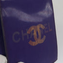 CHANEL Hologram Chain Shoulder Bag Vinyl Purple CC Auth bs21582-9