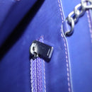 CHANEL Hologram Chain Shoulder Bag Vinyl Purple CC Auth bs21582-20