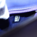 CHANEL Hologram Chain Shoulder Bag Vinyl Purple CC Auth bs21582-12