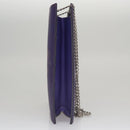 CHANEL Hologram Chain Shoulder Bag Vinyl Purple CC Auth bs21582-4